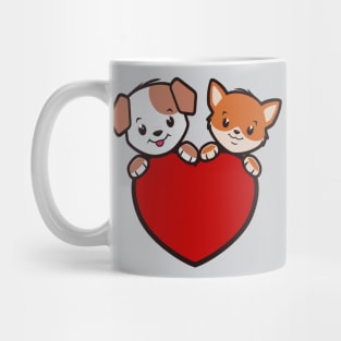 Cute puppy and Kitten Mug